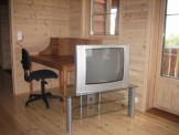 tv, desk