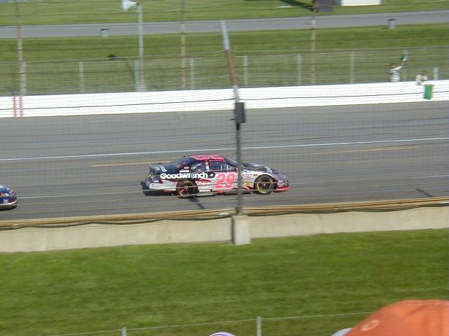 In order to make mom happy again, I did finally grab a picture of Kevin Harvick's car, well into the race. It seems none the worse for wear, and Kevin stayed up pretty close to the front of the race, in spite of starting towards the back of the race. 