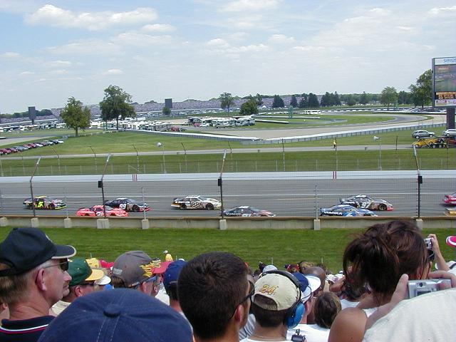 This is Dale Jarrets Ford Powered UPS advertisement. He did pretty well in the race, staying in the top 10 pretty much through the whole race, even winding up with second place...2 seconds in one season isn't too shabby for the man in the big brown truck. 