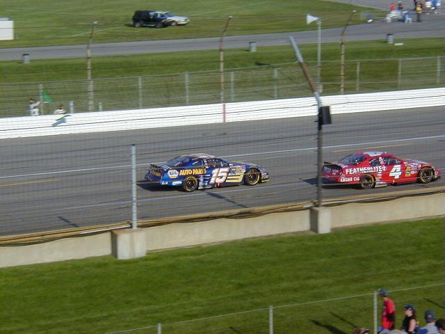 Another view of Mikey later on in the race...I don't see any damage or markings on his car. Must've took it easy today. 