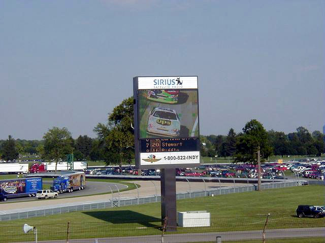 This was a really big monitor that we could see from our seats. It usually displayed Jeff Gordon, but occasionally showed shots of Dale Jr, or Dale Jarrett...this is basically what you'd see on tv if you didn't get to go to the race. 