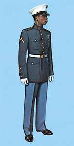 Marine in Dress Blues Bravo