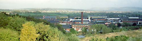 A view over the former East Lancashire paper mill.