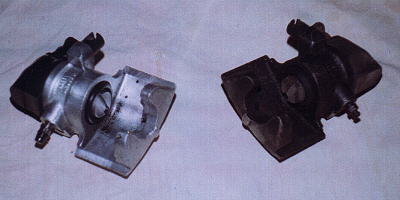 Hintere Bremss�ttel "vorher" und "nachher".