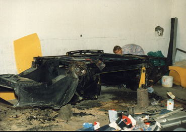 Die Herzdame hilft beim Entfernen des Unterbodenschutzes