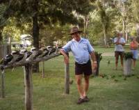 Jim setting up his 'buddies' at the bar