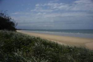 Just starting to enter the beach, looking North