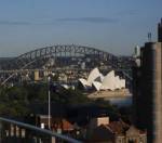 Our view of Sydney Bridge and Opera House