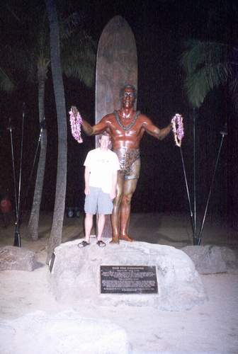 the surfing legend, and a statue of the Duke