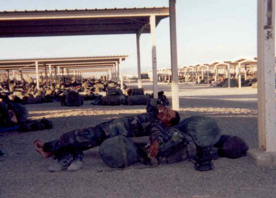 Siesta time for SSG 'El Guapo' Chavez