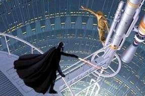Darth Vader and Luke on the edge