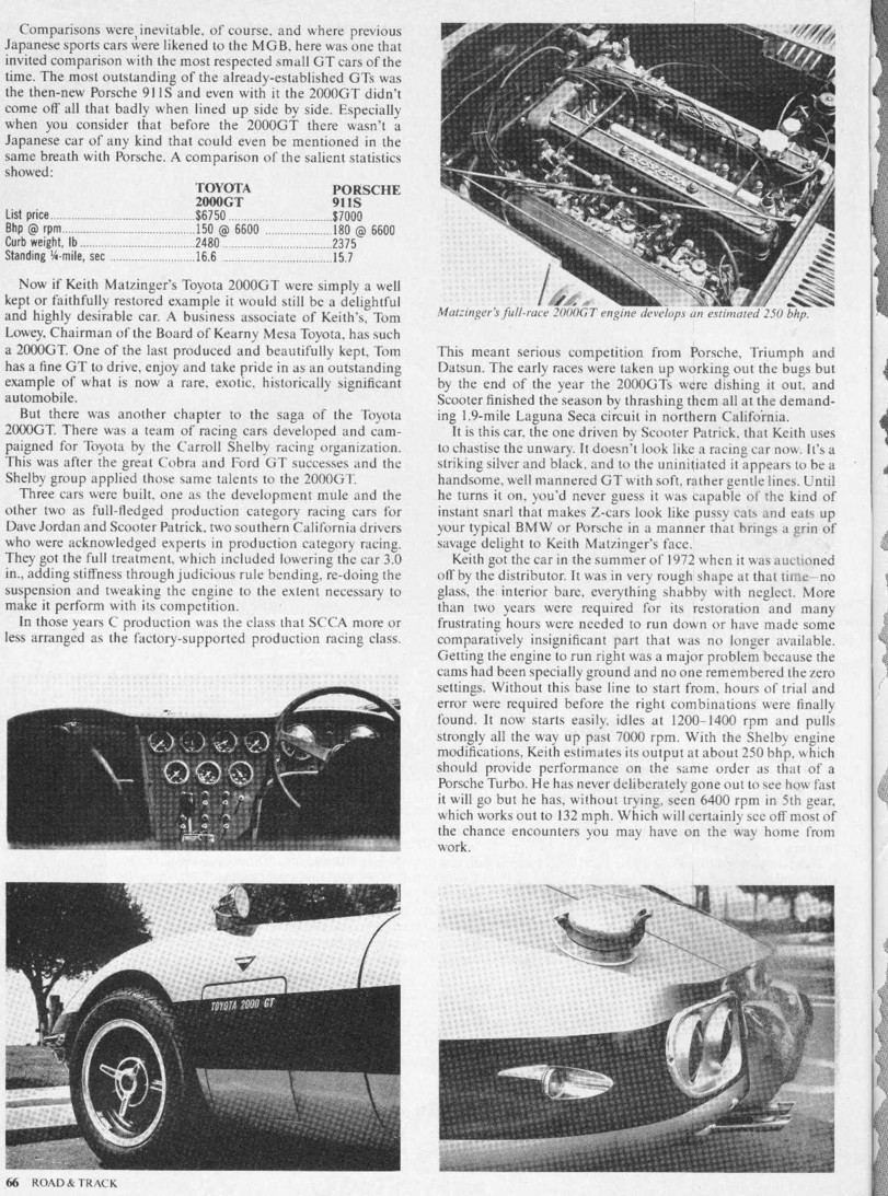 September 1978, Road and Track