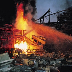 Le cargo du Frameto apr&egrave;s sa destruction