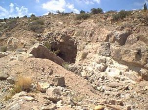 L'entr&eacute;e de l'ancienne mine de fer d'Eldorado, sur le site de Nouvelle Aube