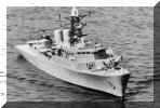 HMS Ashanti heading out to sea.