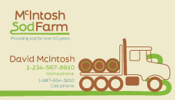 McIntosh Sod Farm Business Card design
