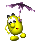 Eggbert holds an umberella.&nbsp; Indoors.&nbsp; When the sun is shining.&nbsp; Idiot.&nbsp; 
