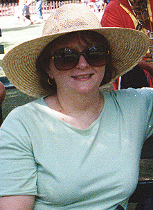 This is a photo of me wearing a straw hat.
