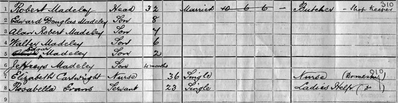 1911 Shrewsbury Census Extract - 41 High Street