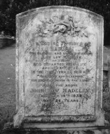 John Low Madeley and Sara Gravestone