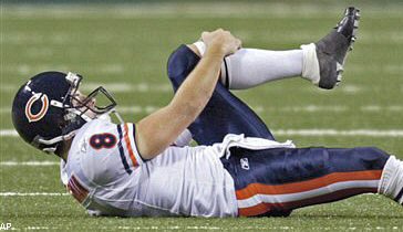 IF it is hurt, THEN it must be Rex Grossman