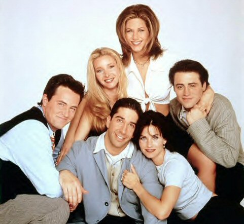 These people are smiling. Is it because they're friends, or because they get a million dollars an episode?