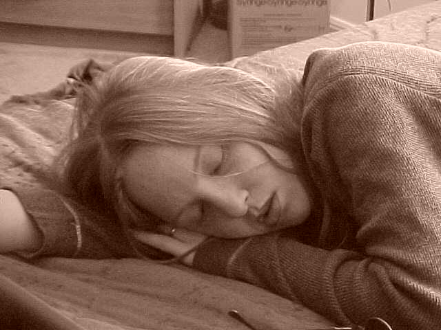 I didn't know she slept...unless it was with my boyfriend.