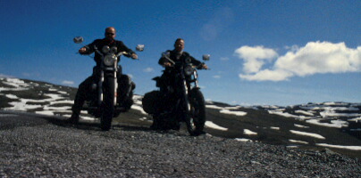 Kie and Mads crossing the mountains.