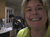Laura, after eating the blue frosting
