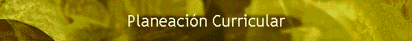 Planeaci�n Curricular