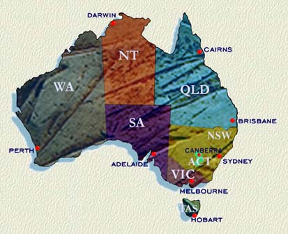 Australia Map/Mapa de Australia