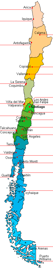 Chilean Map/Mapa de Chile
