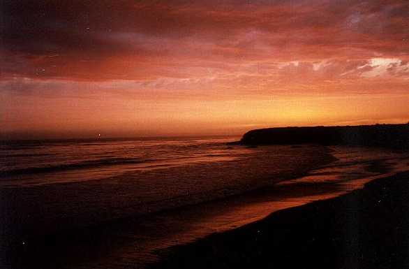 Sunset, San Simeon