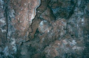 Mineral deposits in the caverns