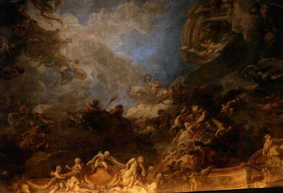 Portion of a ceiling