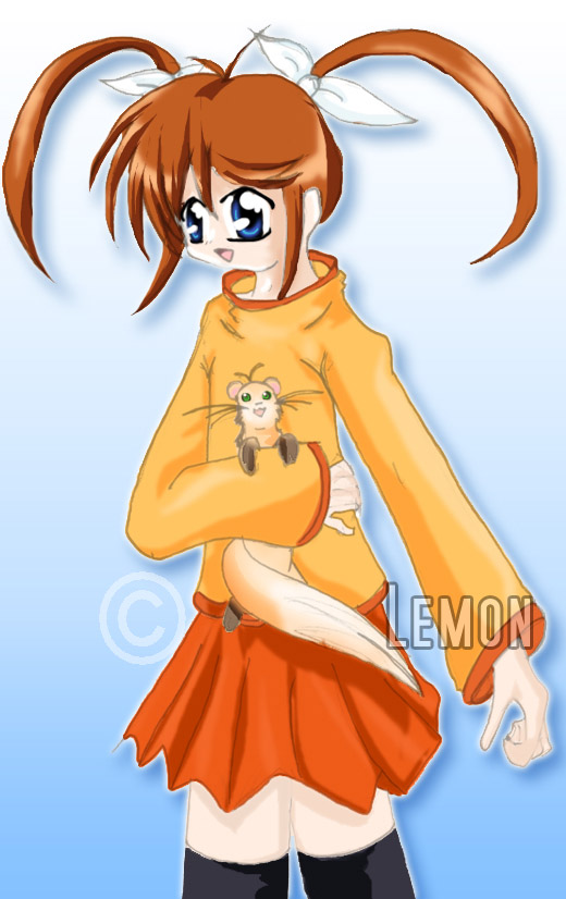 Art Trade with someone, Coloring Iffy, i like how yuuno looks, sep his eyes, and nanohas face bugs me