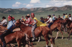 Horse racing at the Naadam festival