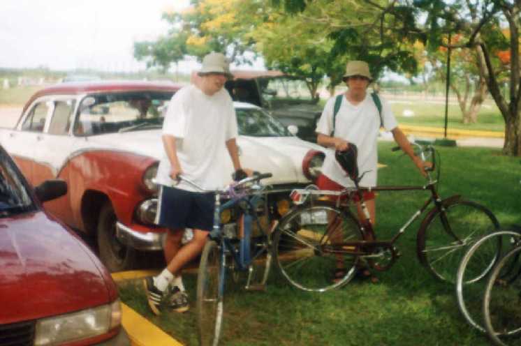Blake and I looking similarly annoyed with our dodgy bikes