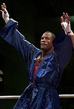 Felix Savon celebrates at Sydney 2000