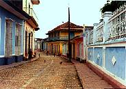Typical cobbled streets in Trinidad
