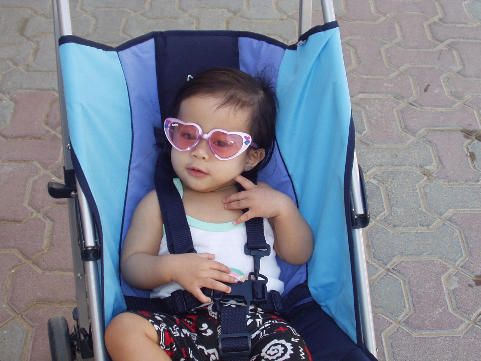 Amber Declan wearing her new shades.