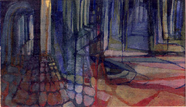 L'Aqua Catedral, 4x7 watercolor on paper