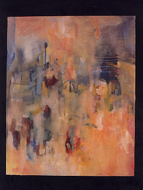 Rainy Sunday, 2.5'x3.5' oil on canvas