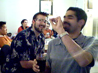 Samit tries to put his glasses on Ryan