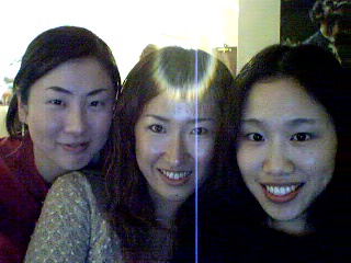 left to right: Young Mi(Korean),Ayumi(Japanese) and me