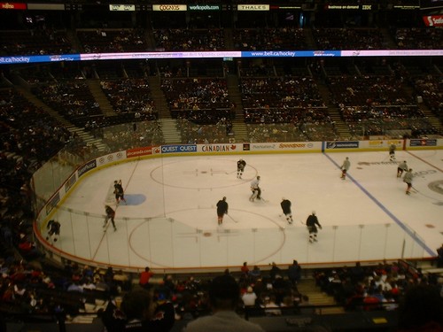 Players are warming up