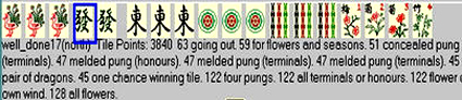 well_done's MahJong Fans and MahJong opponents