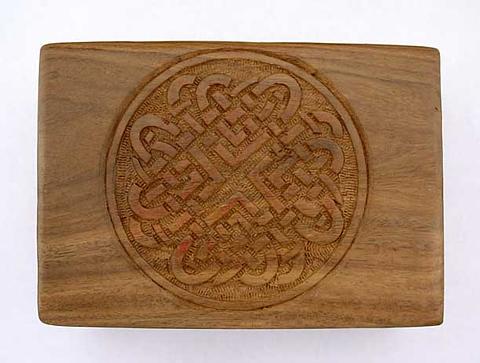 heart knotwork wood
