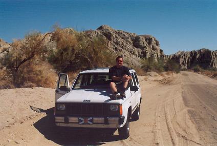 Cherokee on a sand road in South California