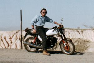 Rental of an MZ ETZ bike in Capadoccia, Central Turkey